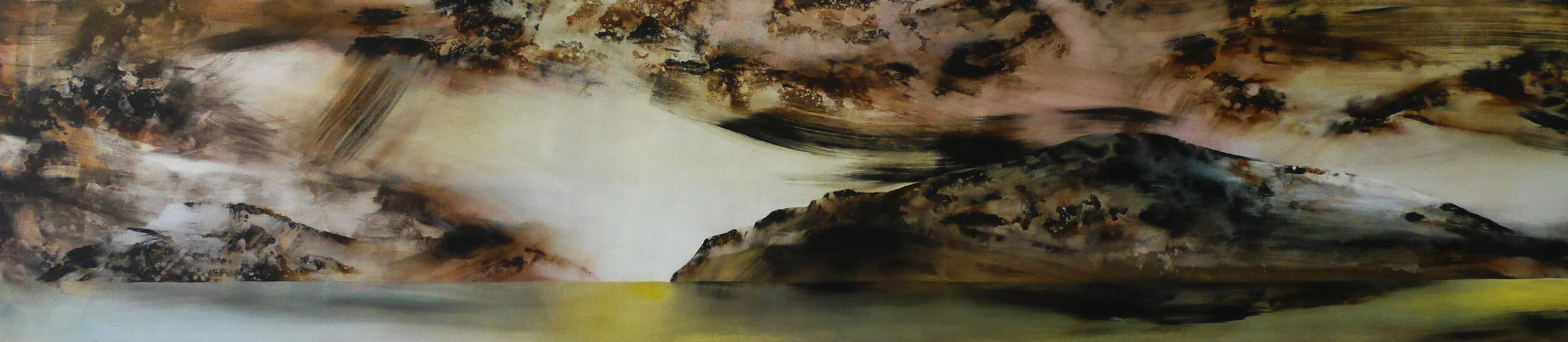 (IN)VISIBLE HORIZONS 5, 2017, acrylic on canvas, H54 x 245 cm