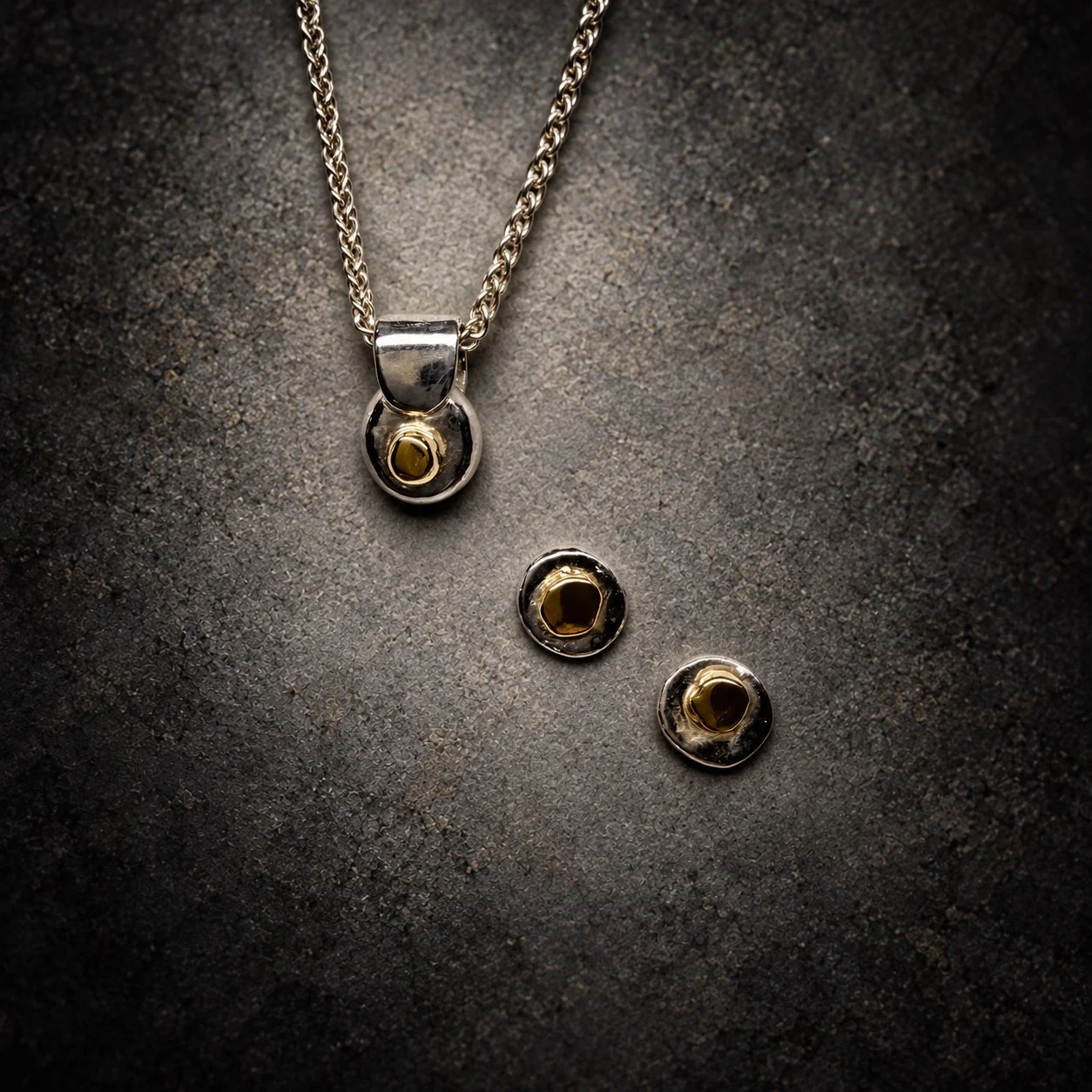 Front Molten Gold and Silver Jewelry Set.jpg