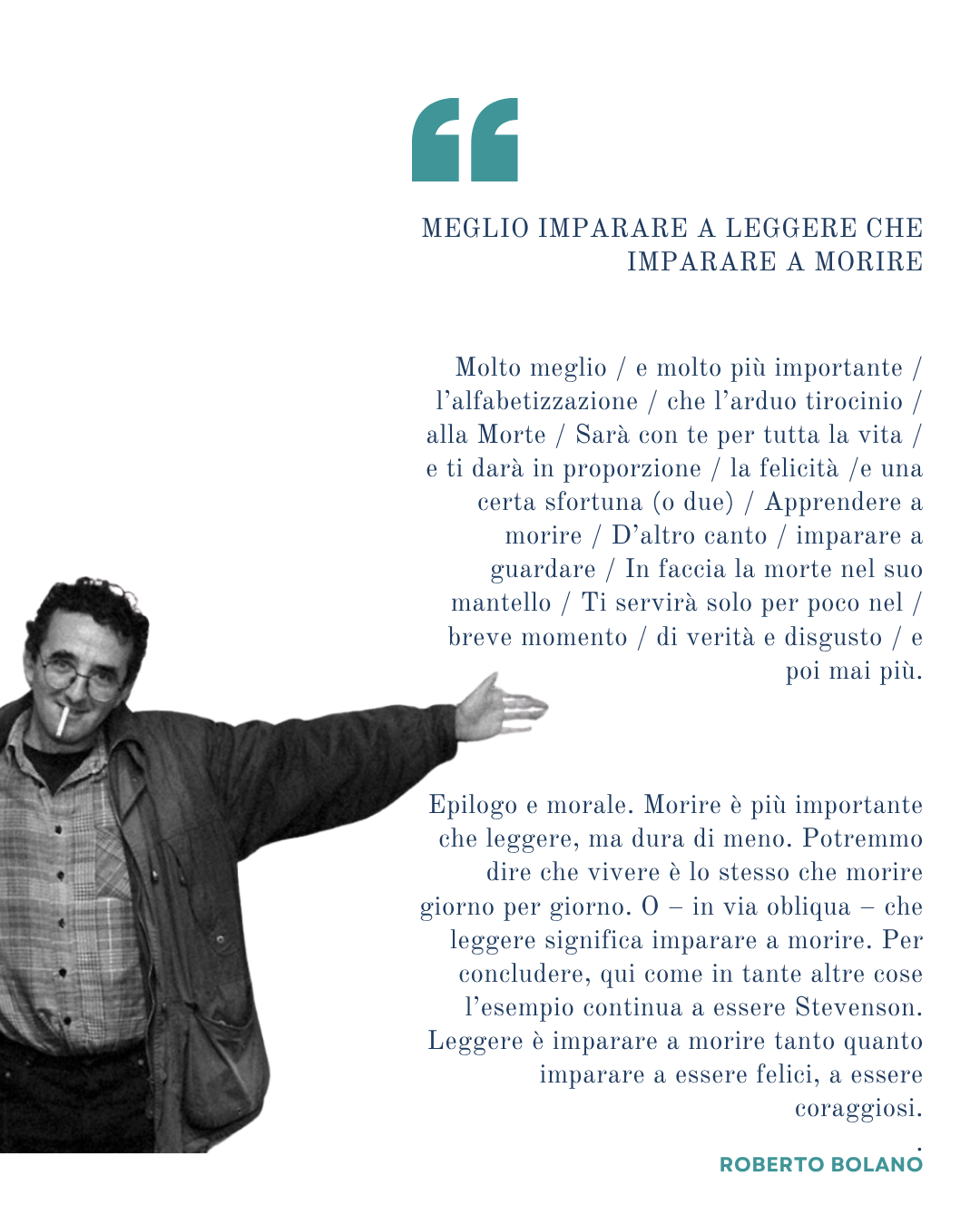 meglio imparare a leggere che imparare a morire