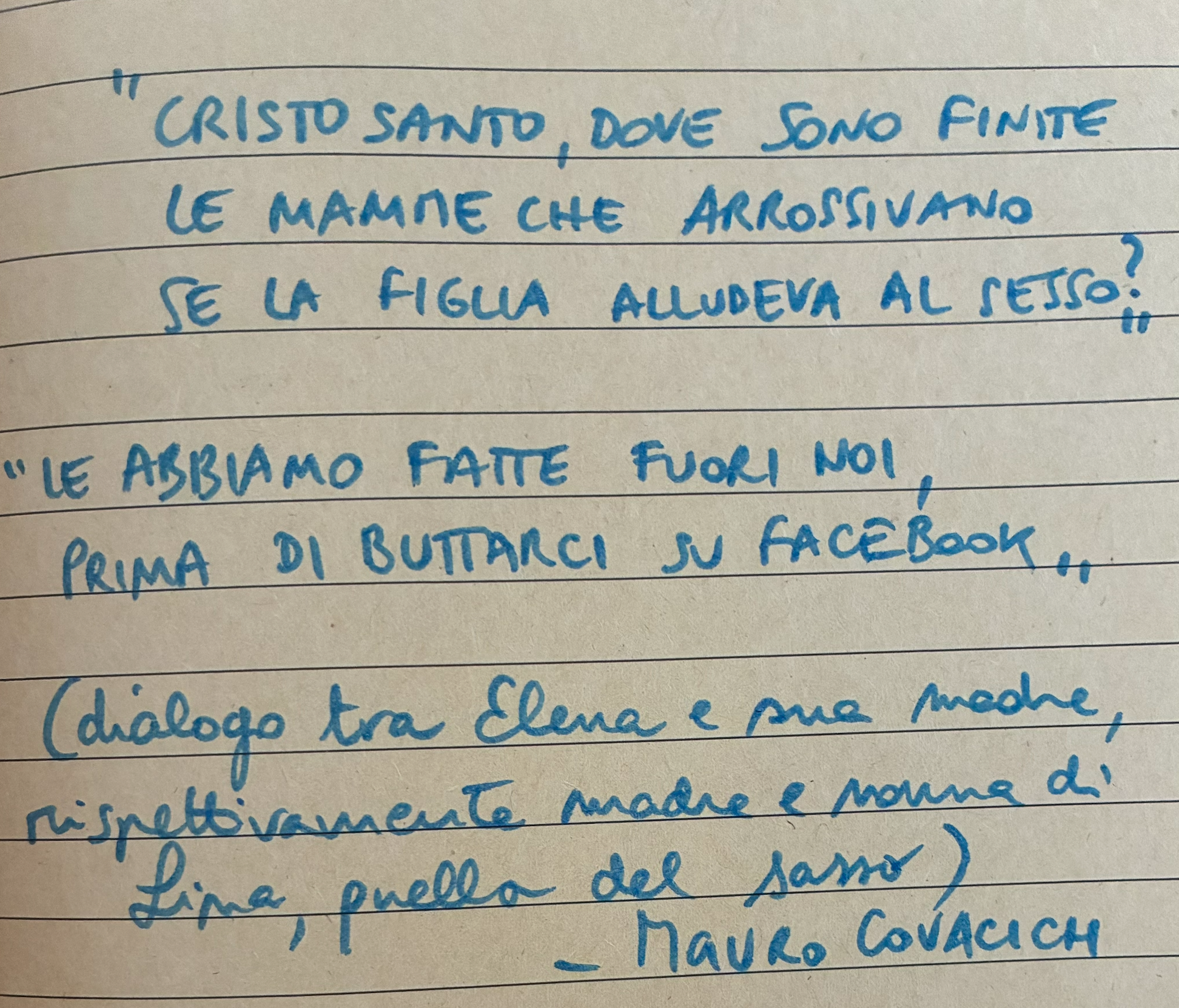  MI PIACE QUESTO TESTO. 