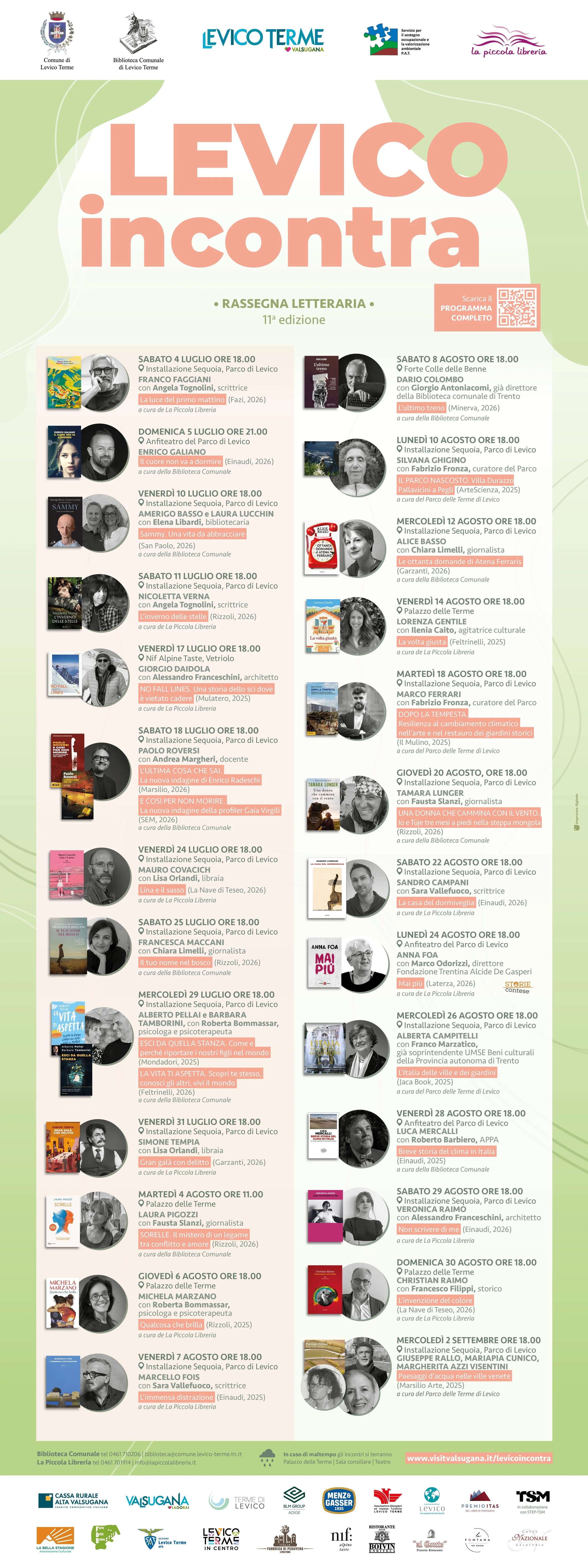 Levico incontra 2026 programma
