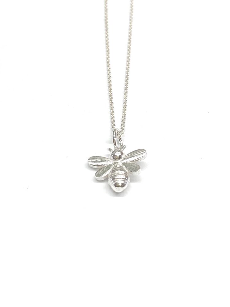 Silver Bumble Bee Necklace - Rosie Brown
