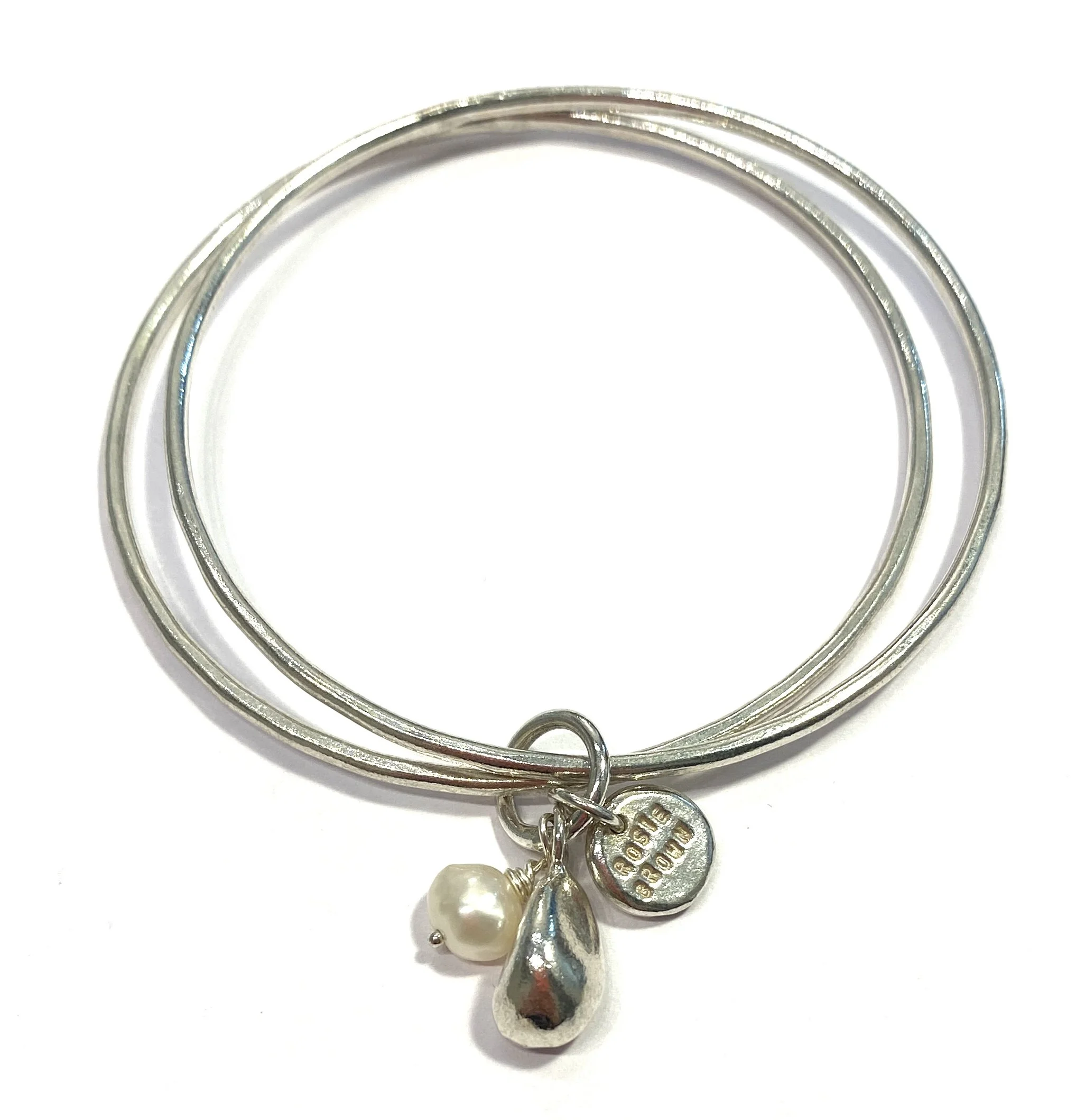 Bean Pebble Double Bangle