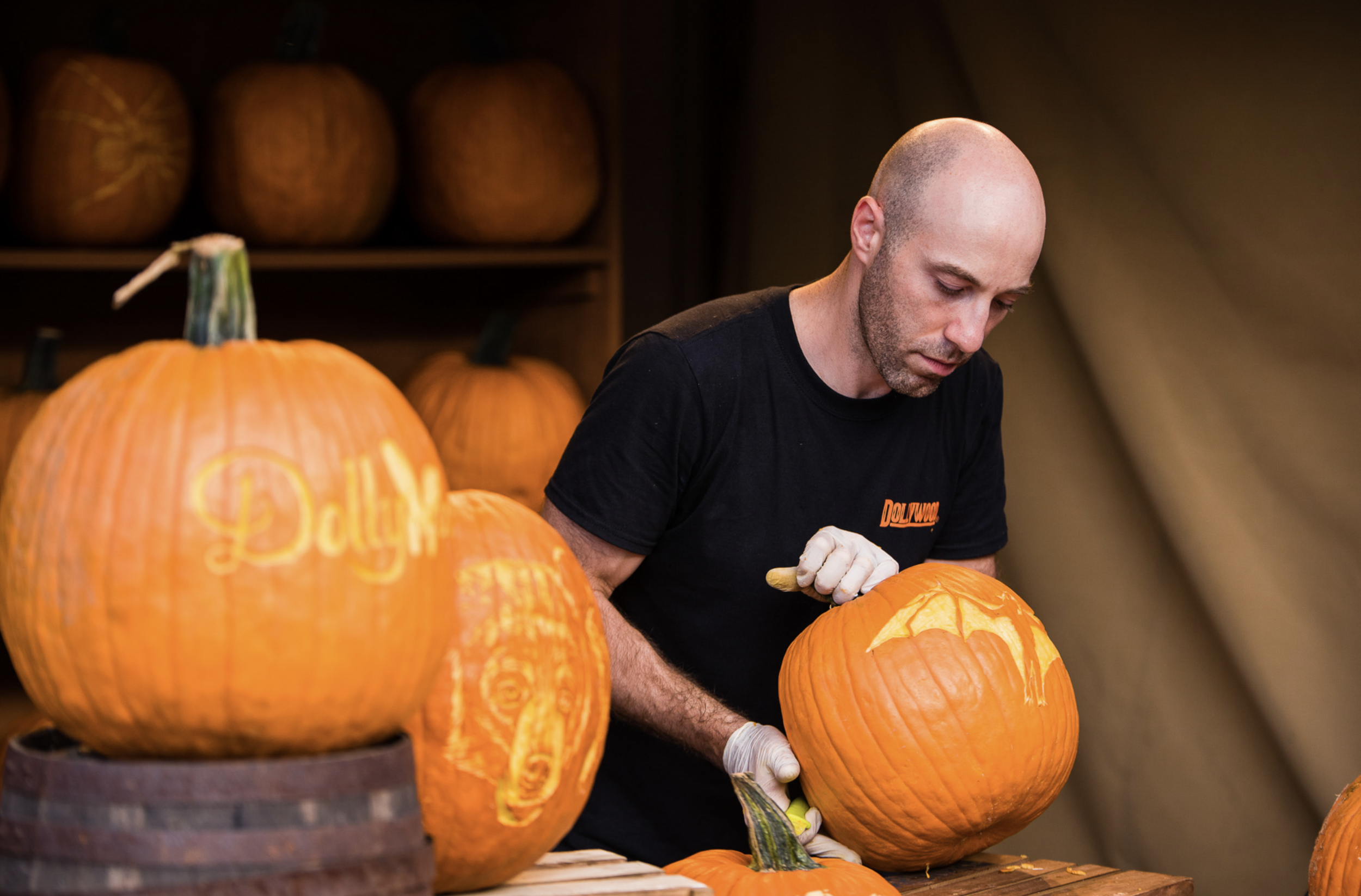 Marc carving at Dollywood