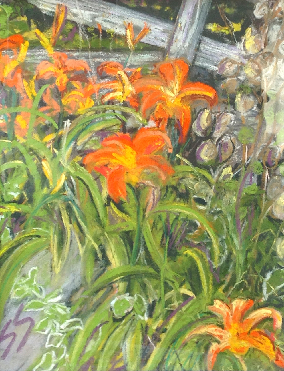 Backyard Lilies (Pastels)