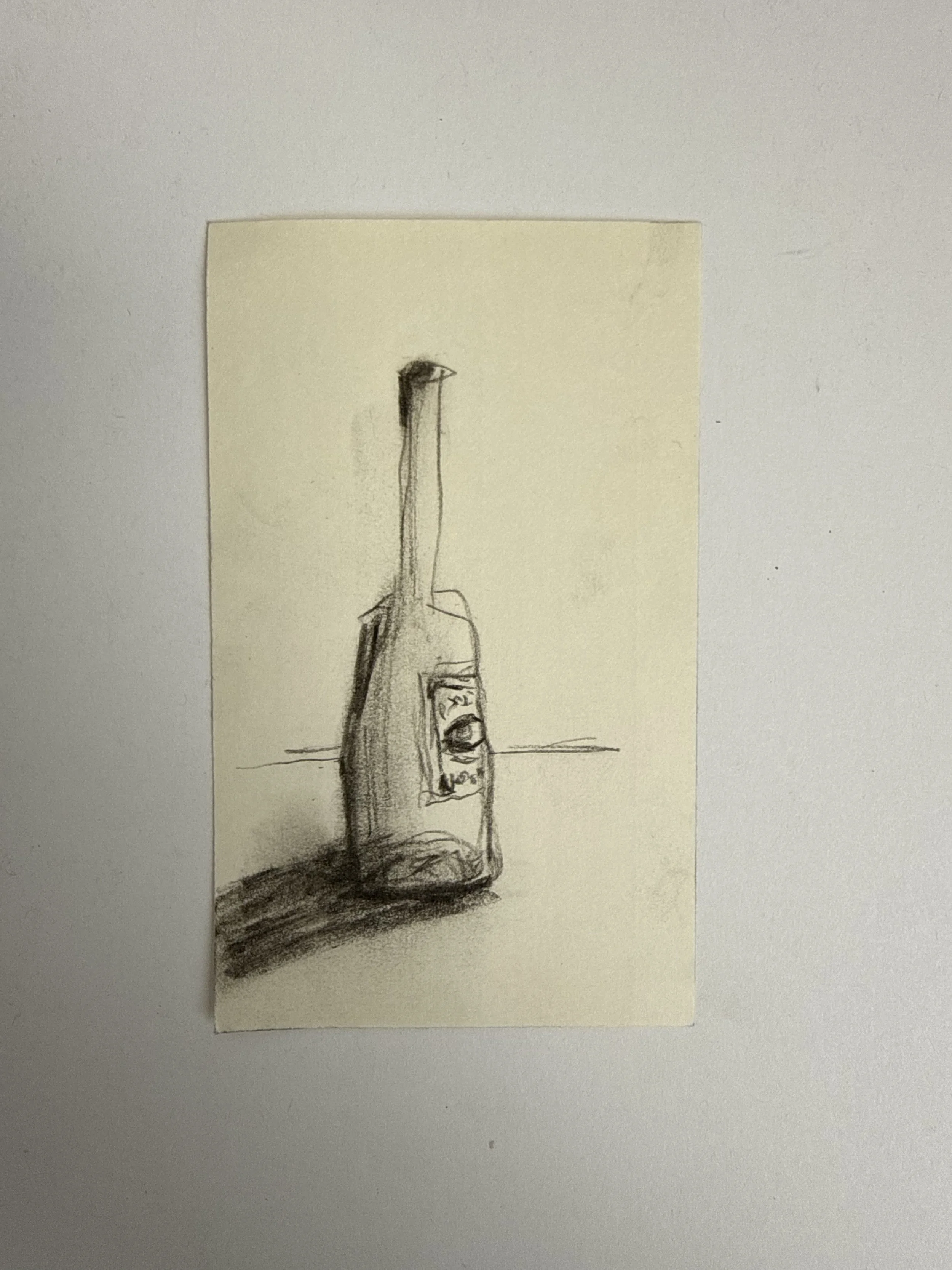Note Card Charcoal Sketch I