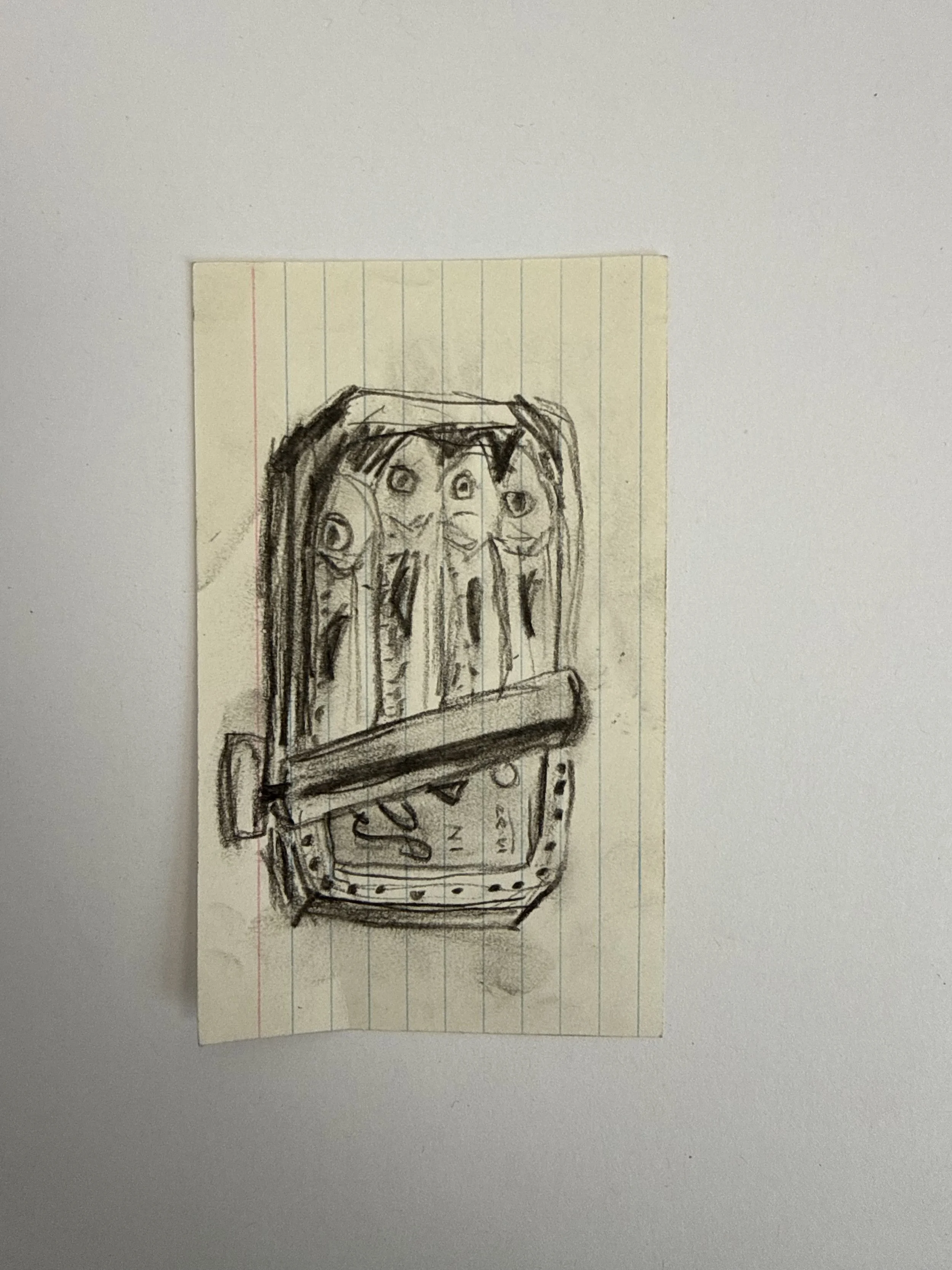 Note Card Charcoal Sketch III