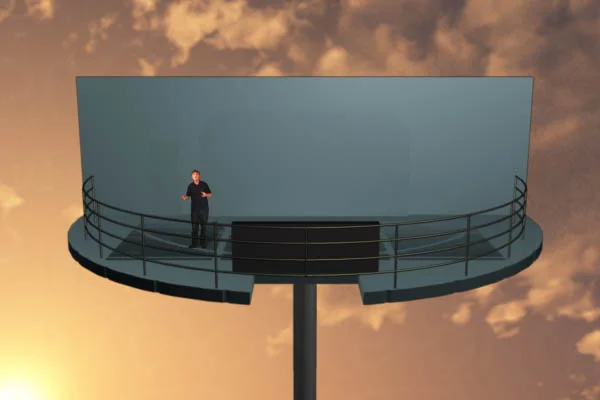 How to composite a CG Stage and add a green screen element