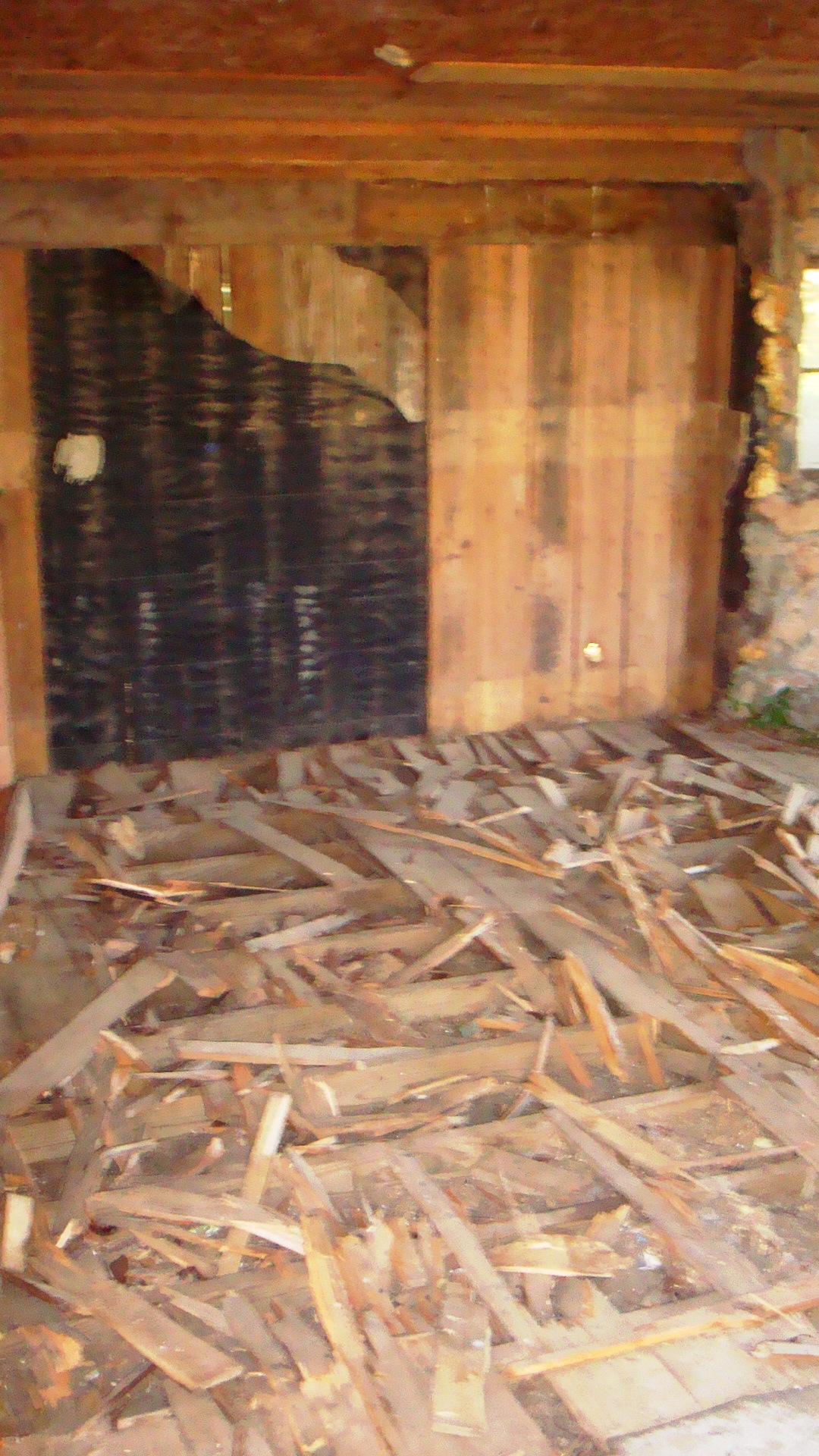 Red barn, left interior