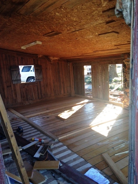 Red barn, left interior