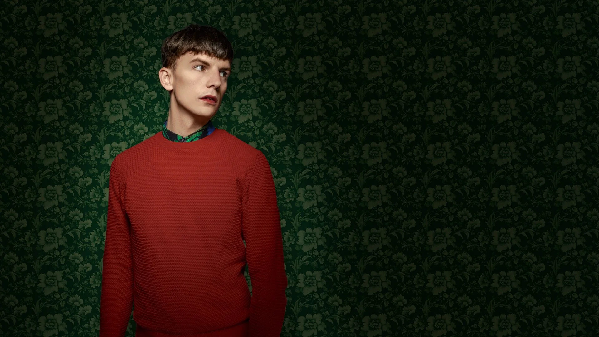 Fashion portrait of comedian Joe Sutherland