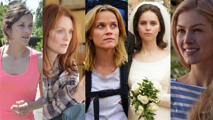Marion Cotillard, “Two Days, One Night”Felicity Jones, “The Theory of Everything” Julianne Moore, “Still Alice”Rosamund Pike, “Gone Girl”Reese Witherspoon, “Wild”