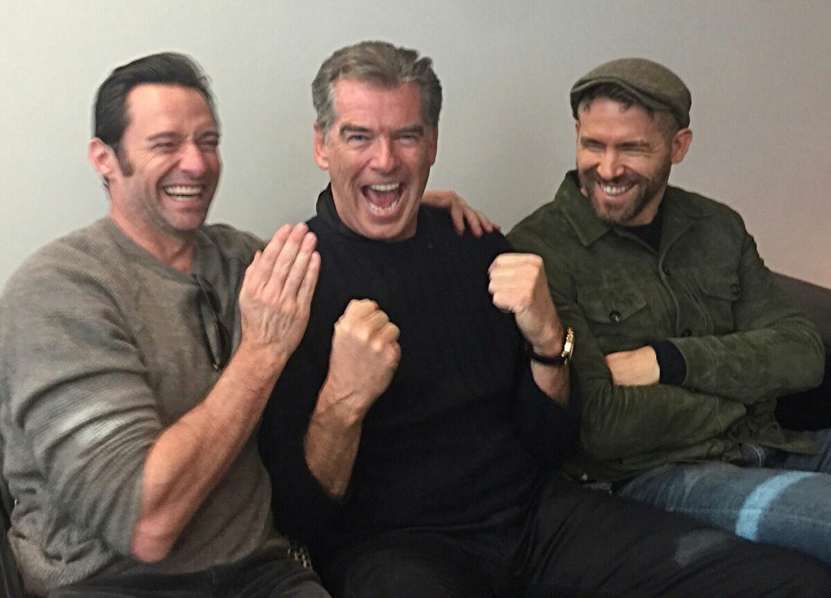 Hugh Jackman & Peirce Brosnan & Ryan Reynolds