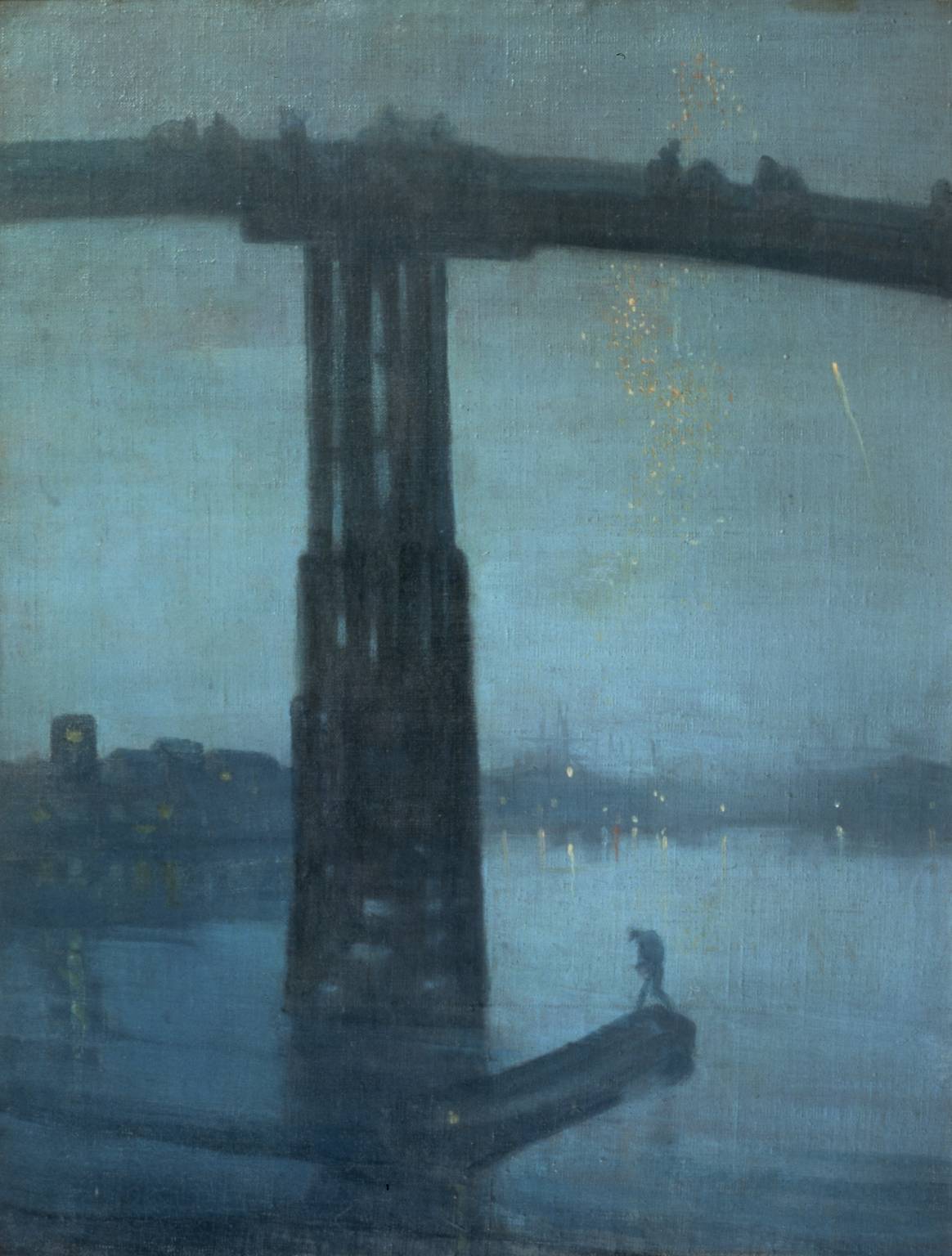 Nocturn en blau i argentat; antic pont de Battersea - James Abbott McNeill Whistler