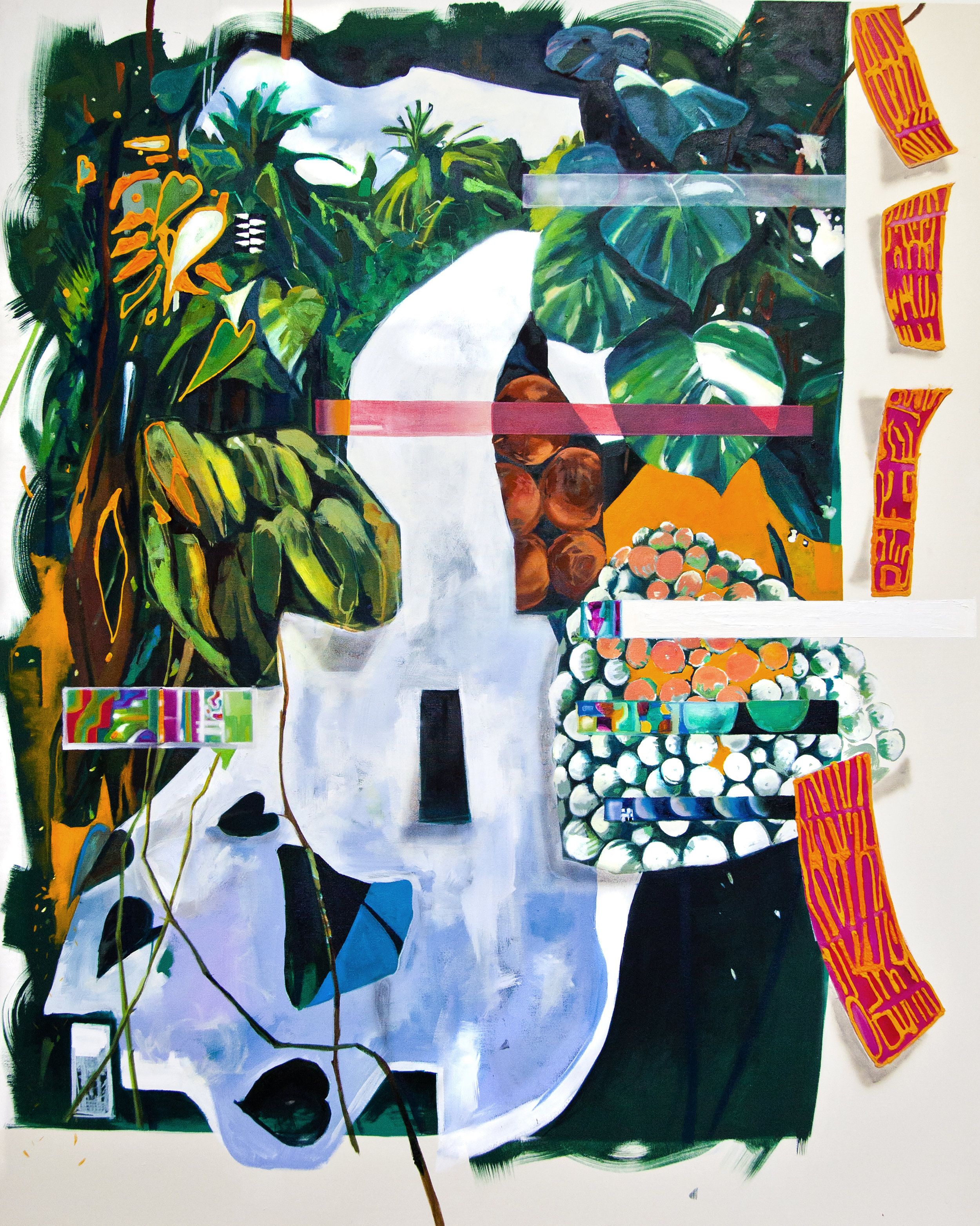   Selva No.2  oil, fluid acrylic, modeling paste on canvas 69 x 58 in 