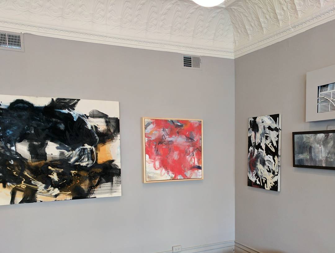 Curated section of Christine Connor and Rebecca George's work.