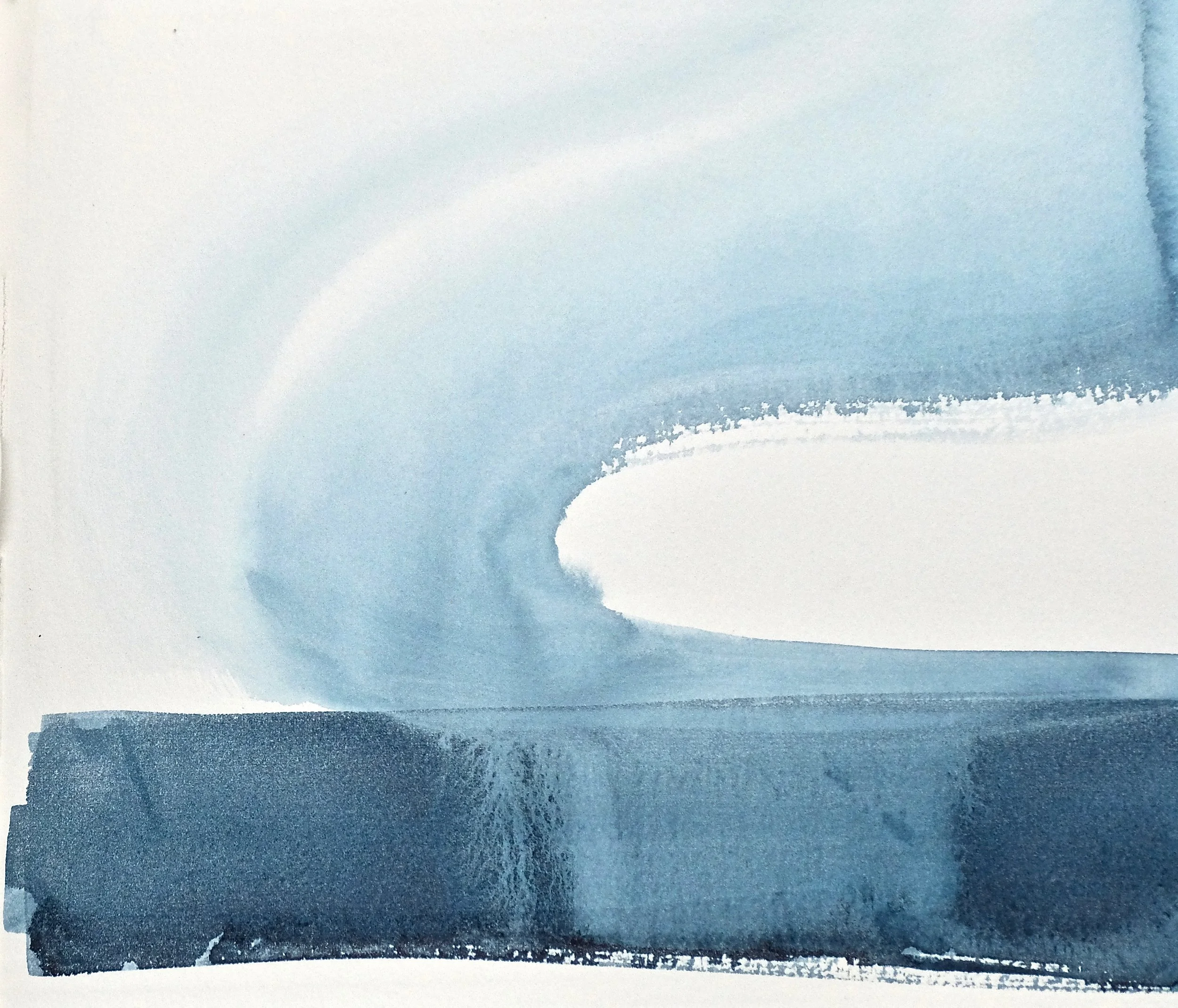snow song Inner Sound #5, watercolour on TH Saunders Waterford 25 x 28cm