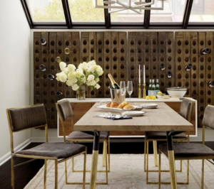 2 - wall of wine in dining room
