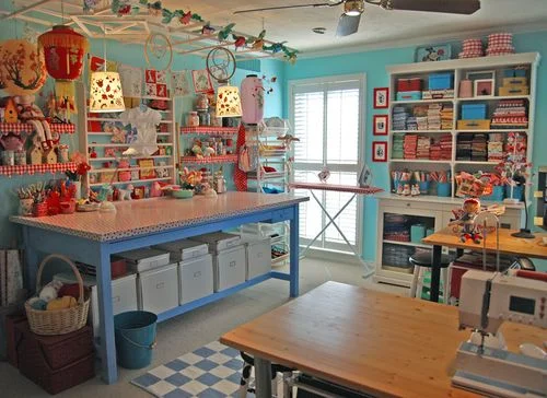 colourful craft room - 6a00d8341c574653ef0133ef9df009970b-500wi