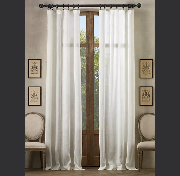 restoration hardware sheer belgian linen sheers