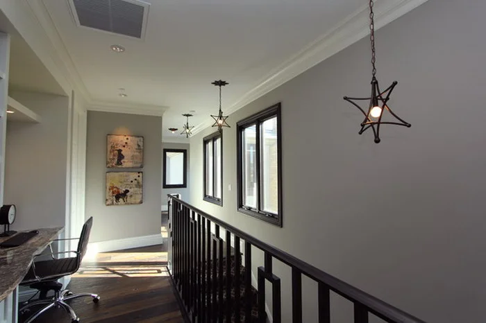 Contemporary-Hall-with-Classic-Home-Office