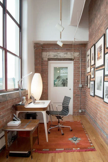 home office in hallway