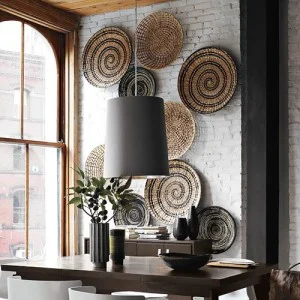wall of baskets