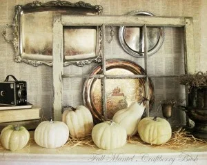 more of a fall mantel than halloween but it works for both