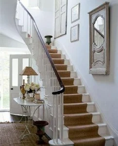 runner on stairs