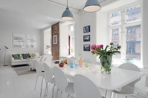 painted wood floor - white