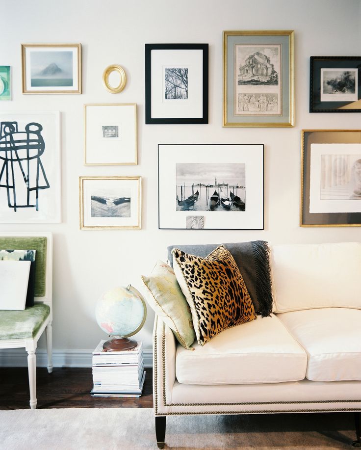 Do you have several smaller pictures around the house? Corral them to one focal wall for higher impact.