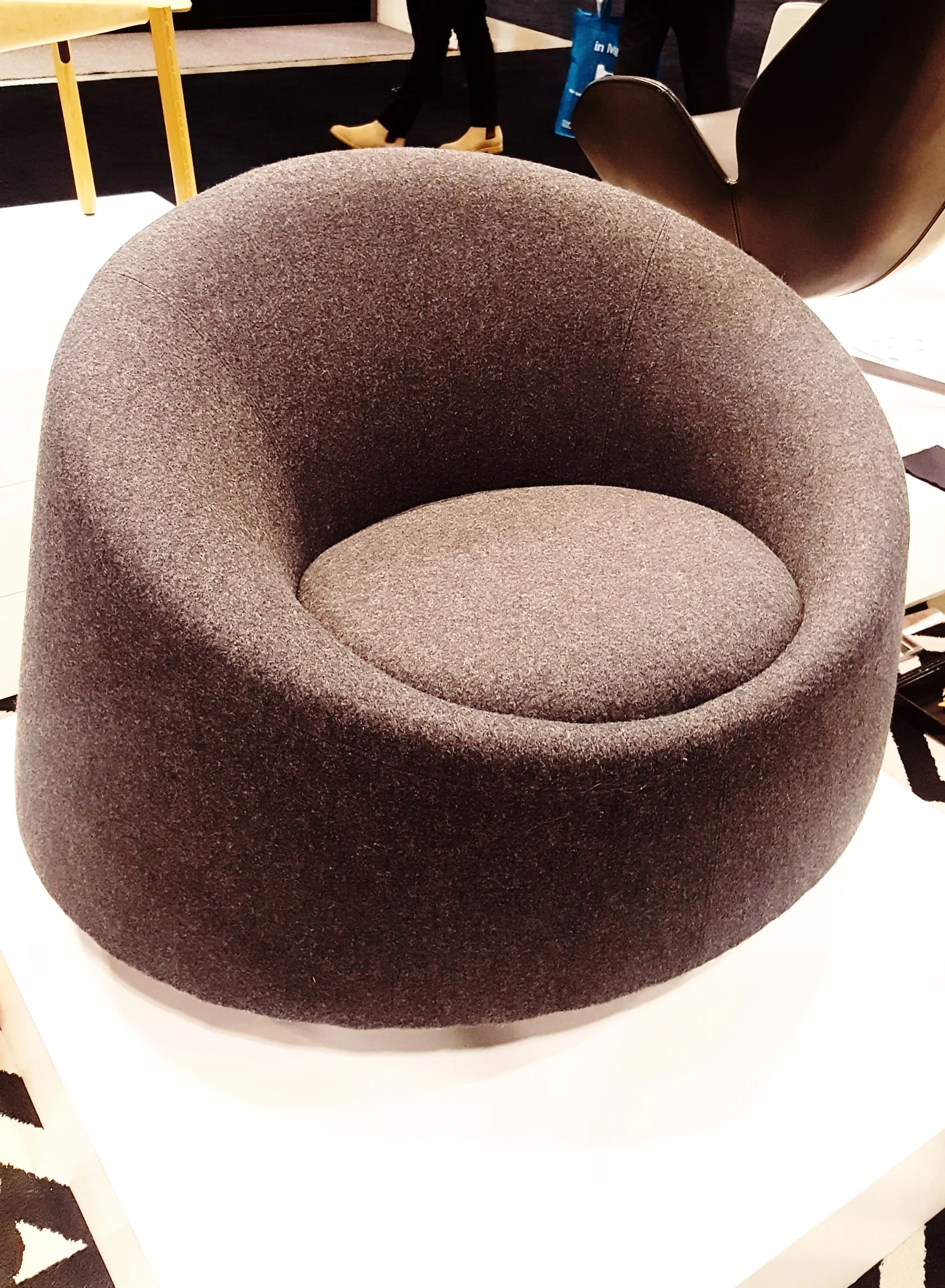 So comfy and while I see this in a commercial space lobby, wouldn't it be cool in an entry or by the fire? More comfy than it looks! From Suite 22 Interiors