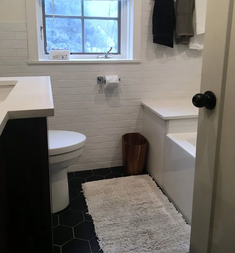 before and after - a tiny bathroom update