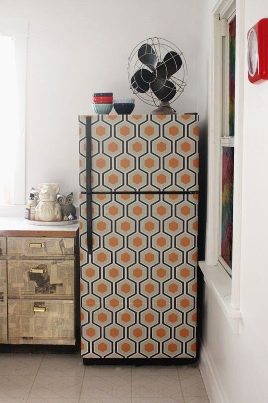 if you have a fridge that is still working but has seen better days, try a fridge wrap
