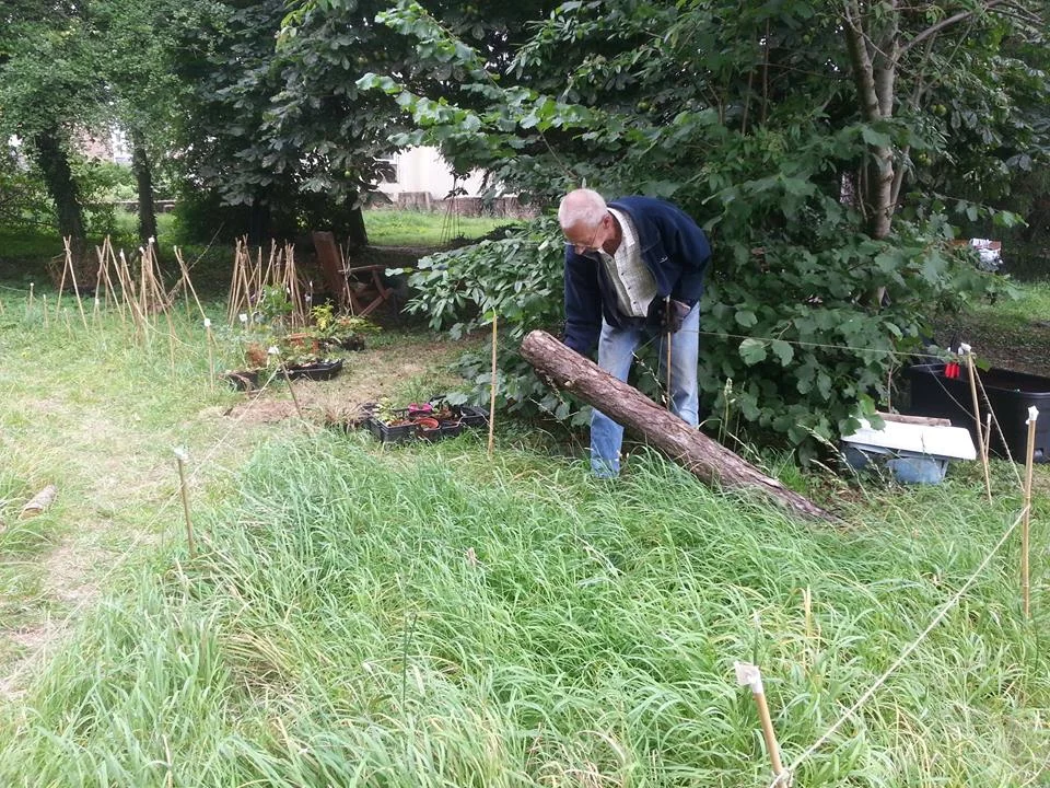 A volunteer at The Secret Garden. 
