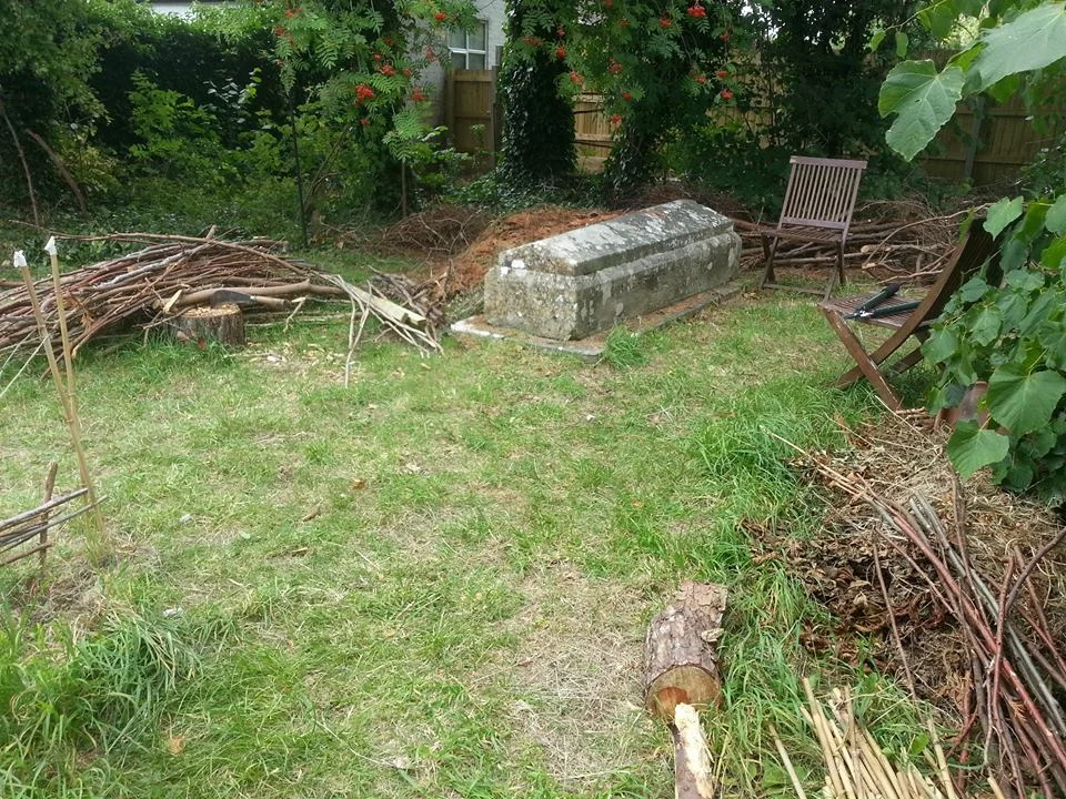 Clearing a space for nature at St. Clements churchyard in Salisbury.