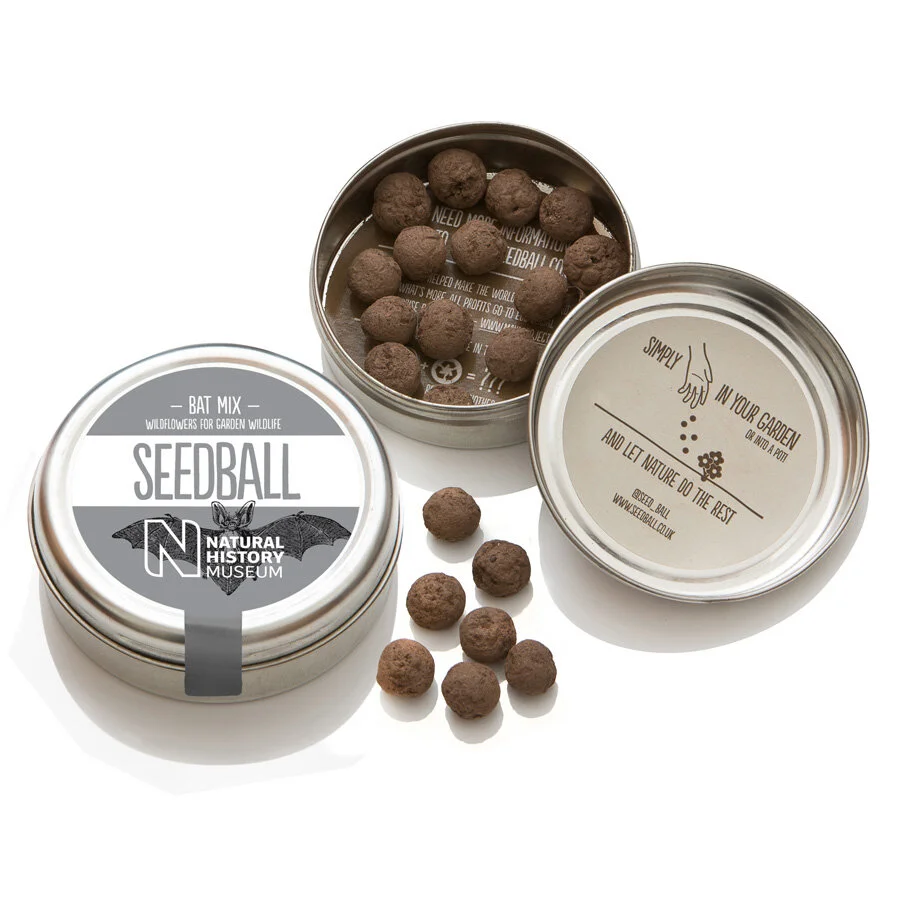 This Bat Mix from Seedball is perfect for attracting insects to your garden that bats feed on!