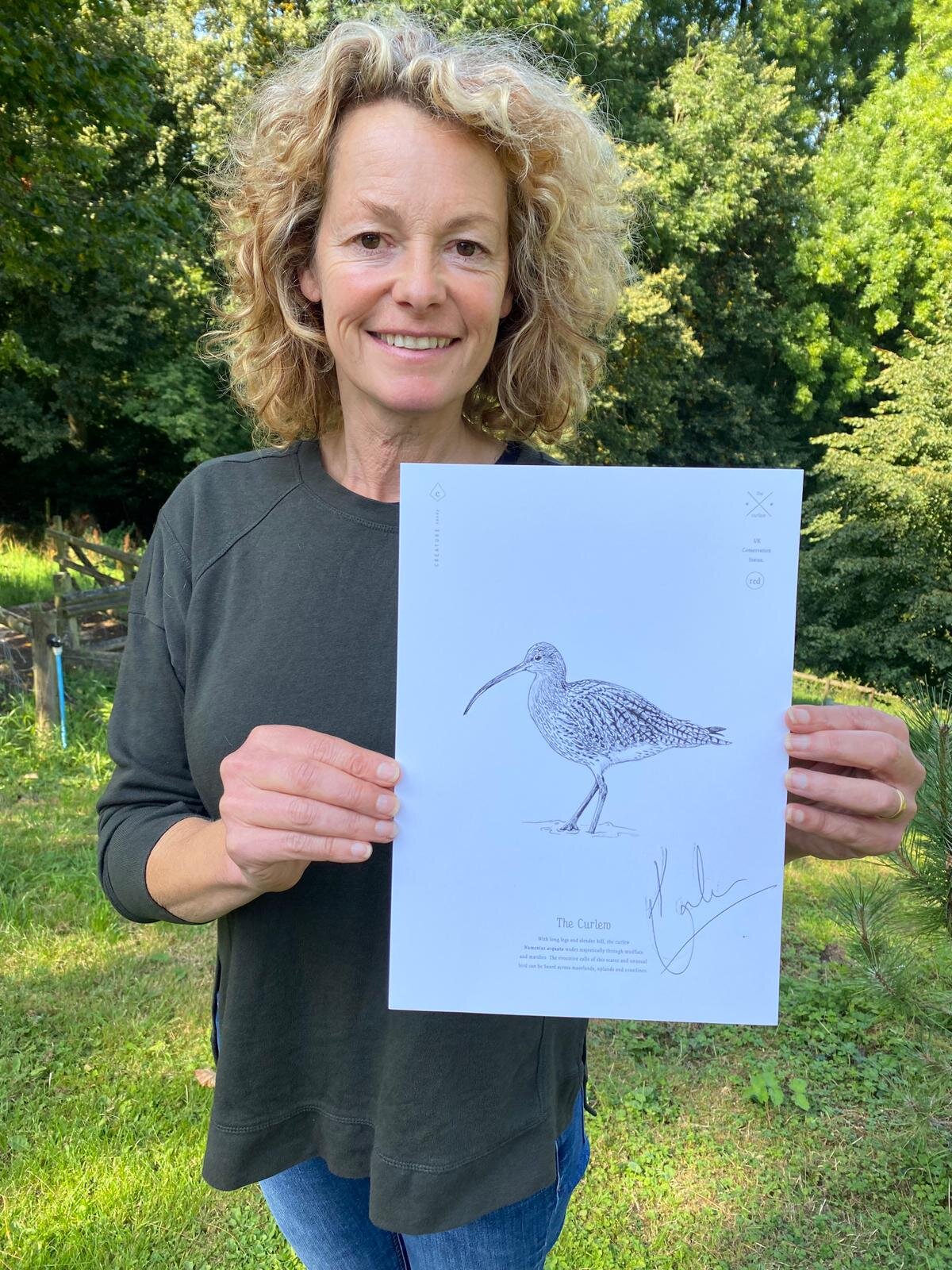 Kate Humble signed curlew print.jpg