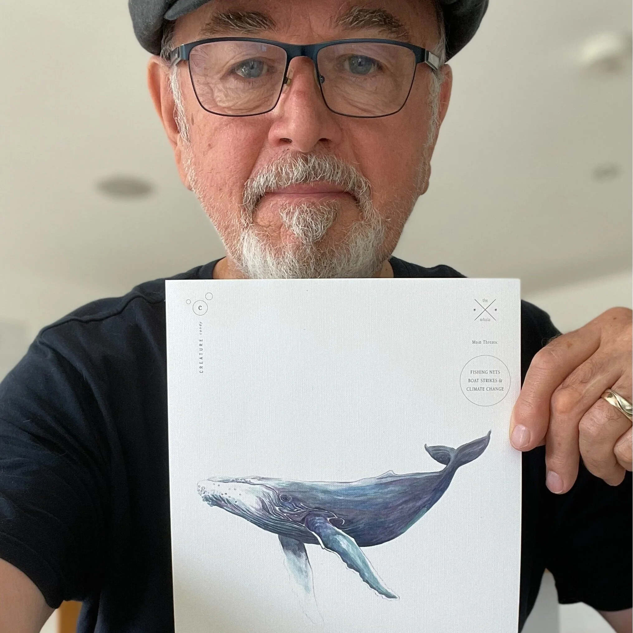Peter Egan Signed Whale Print
