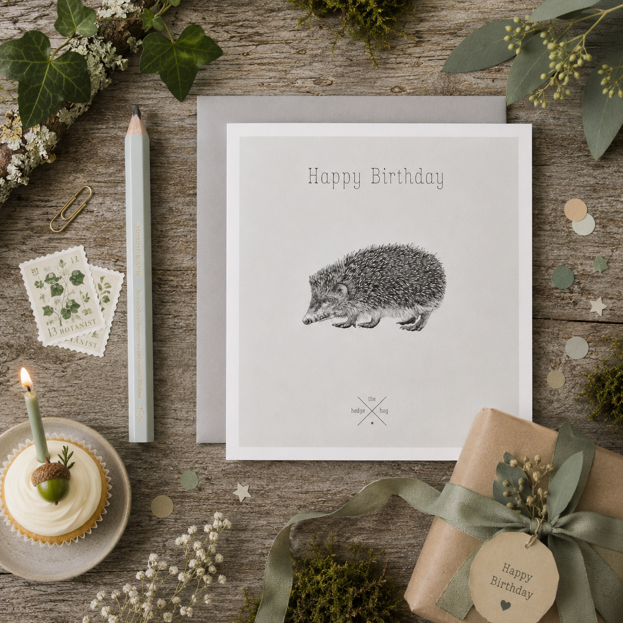 Hedgehog Birthday Card