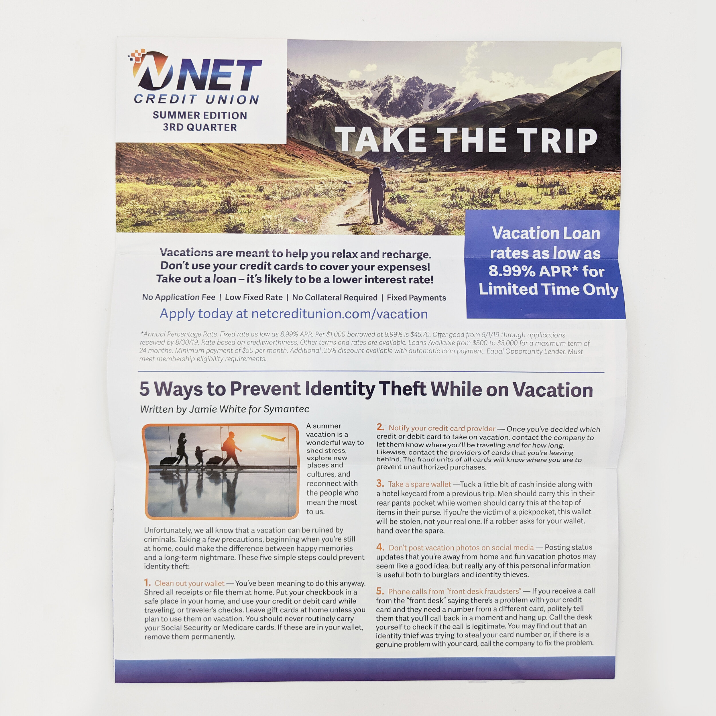 DIRECT MAIL NEWSLETTER (FRONT)