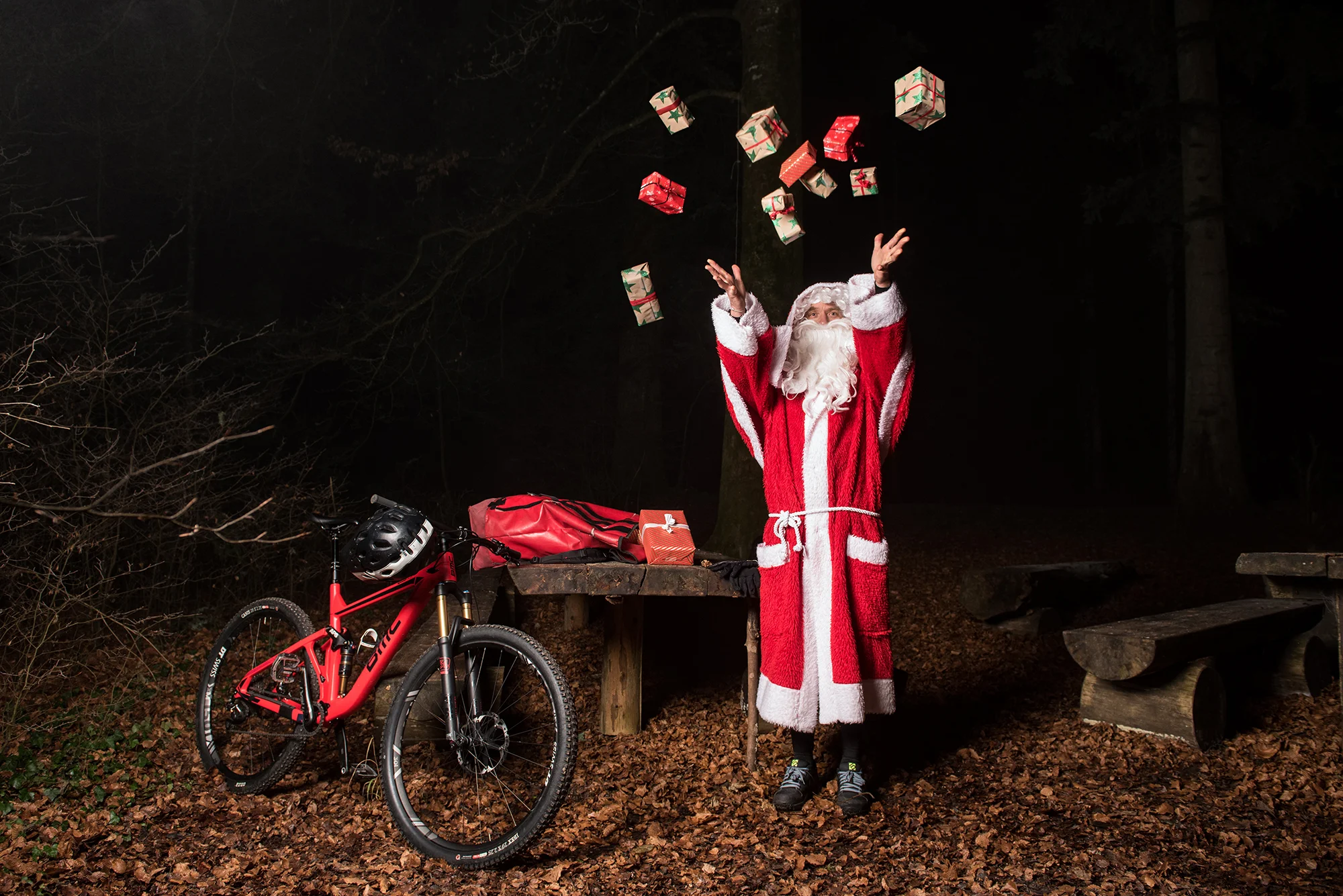 weihnachtsbescherung dieses jahr mit dem mountainbike