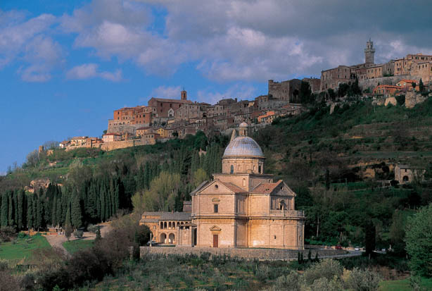 Montepulciano is home to Vino Nobile...and beautiful views.