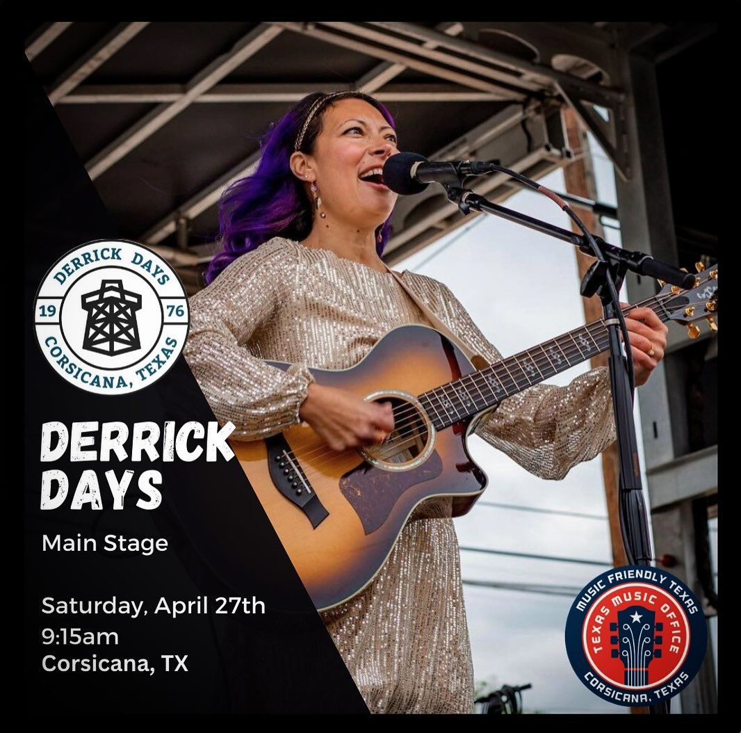 🎶🖤😎So thrilled to be returning to the Derrick Days Main Stage this year!!! Bring your sunglasses, &lsquo;cause I&rsquo;m performing bright and early Saturday at 9:15am!!