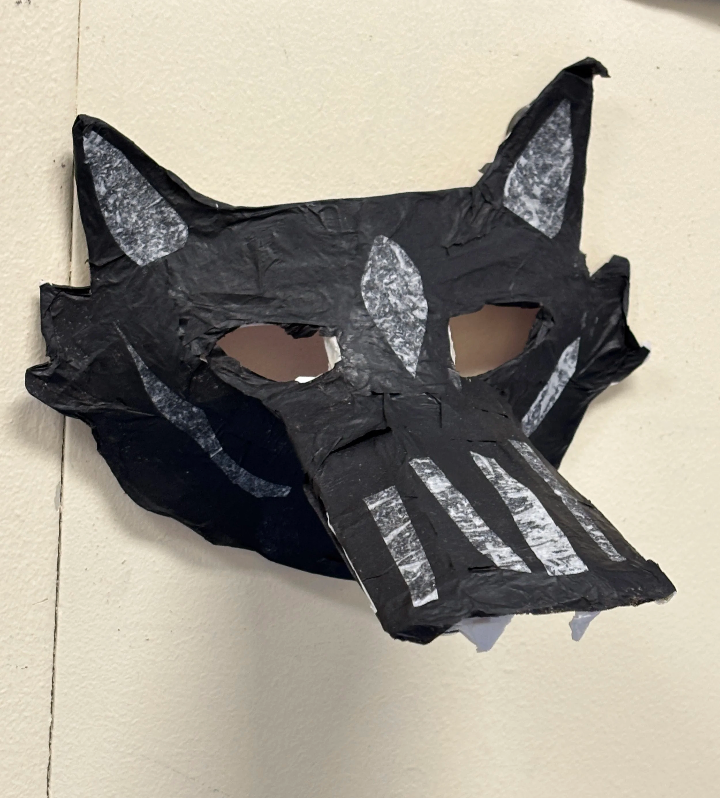  Middle School Art - Mask project, poster board, tissue paper &amp; glue 
