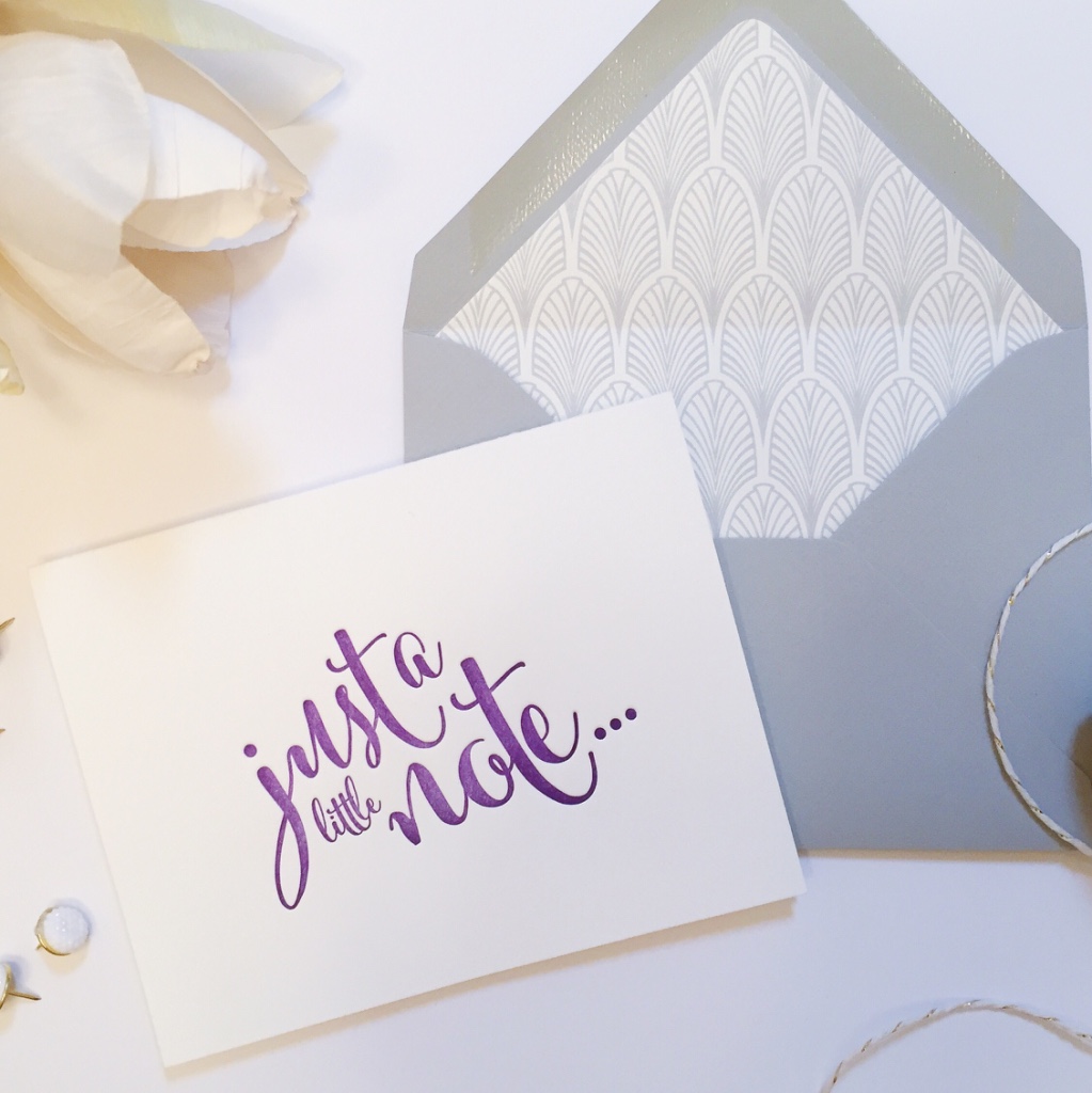 just a little note card letterpress notecard stationery