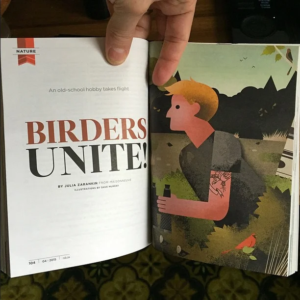 Dave Murray for Reader's Digest, "Birders Unite!"