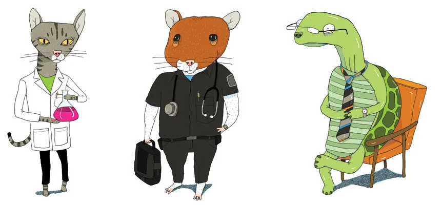 Monika illustrates guide for careers in health services