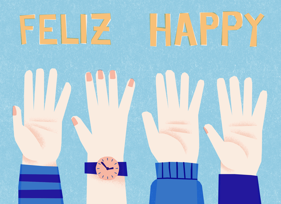 Feliz, Happy
