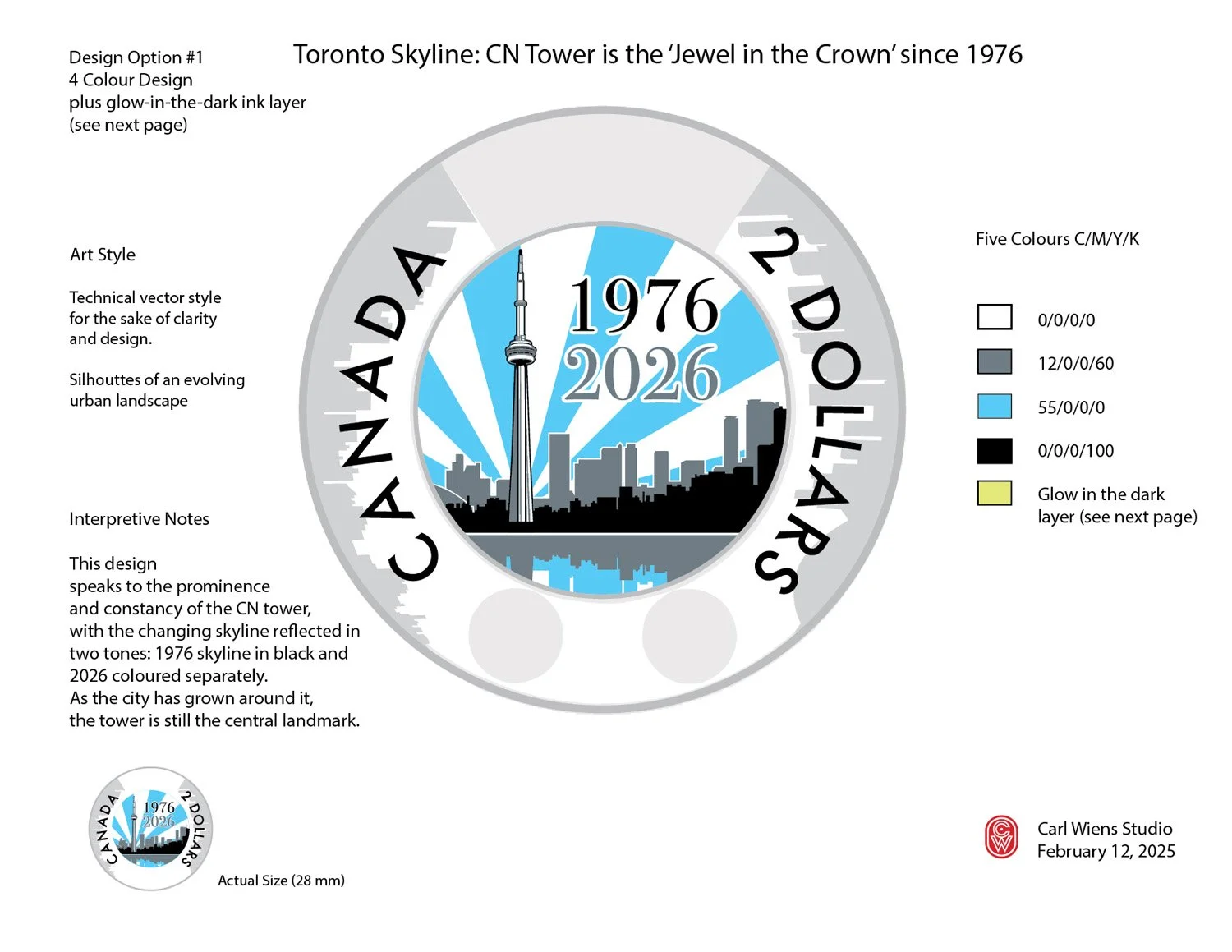 CN tower toonie Royal Canadian Mint 50th anniversary alternative option